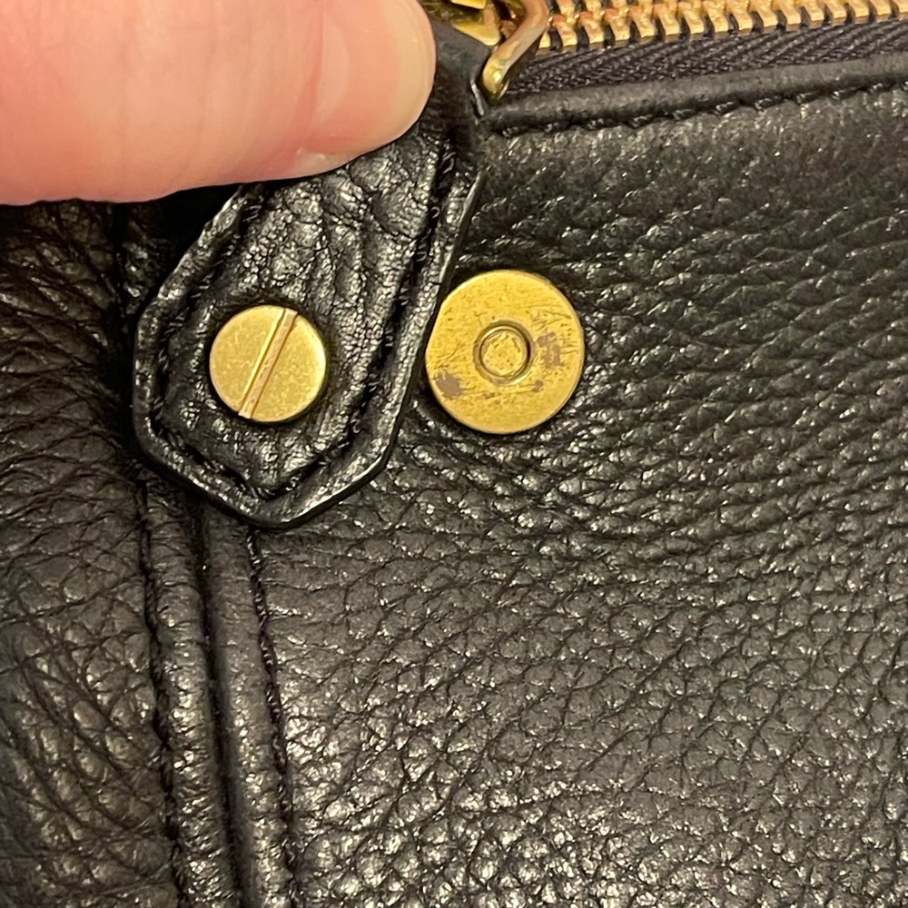 J Crew Black Pebbled Leather Biennial Shoulder Crossbody Classic Hobo Bag - Picture 8 of 15